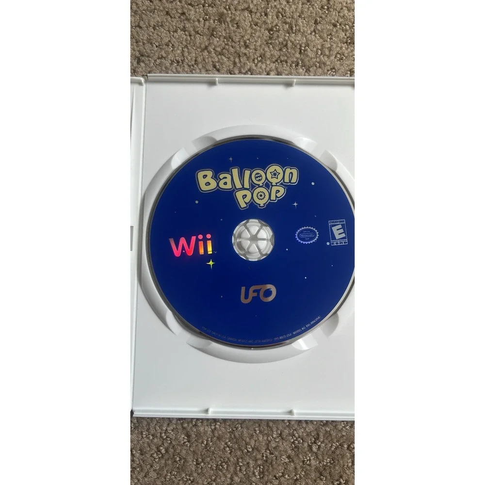 Balloon Pop Nintendo Wii Video Game Complete CIB UFO Interactive RVL-P-RB2E
